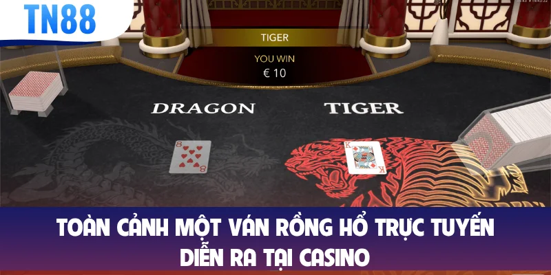 Toàn cảnh một ván Rồng Hổ trực tuyến diễn ra tại casino